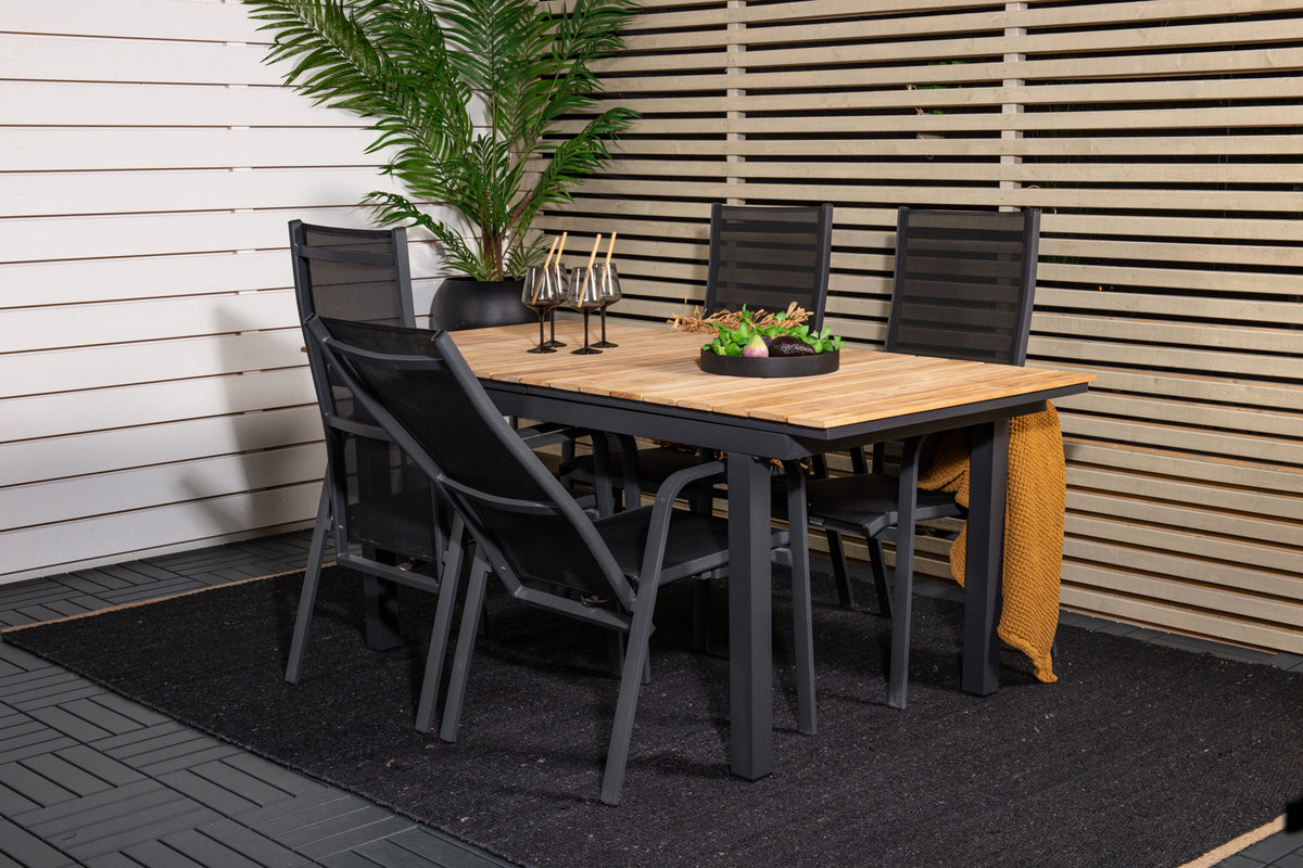 Copacabana & Mexico Reclinerstole Sort + Spisebord 90x180/240