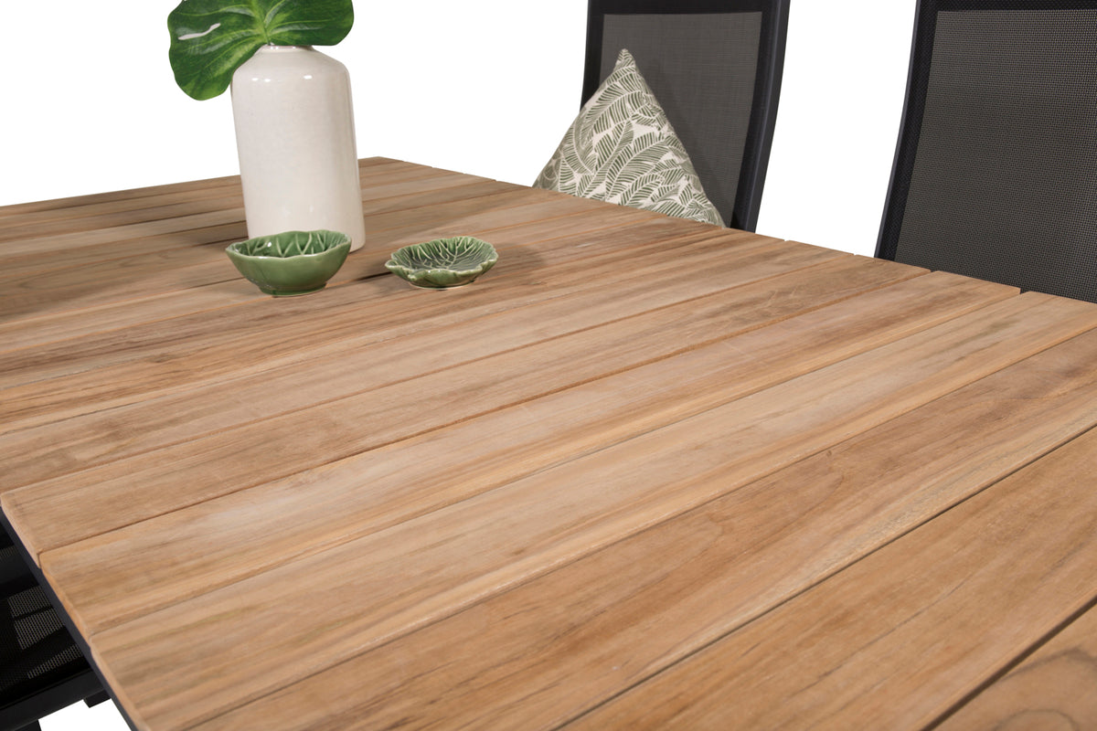 Copacabana & Mexico Reclinerstole Sort + Spisebord 90x180/240