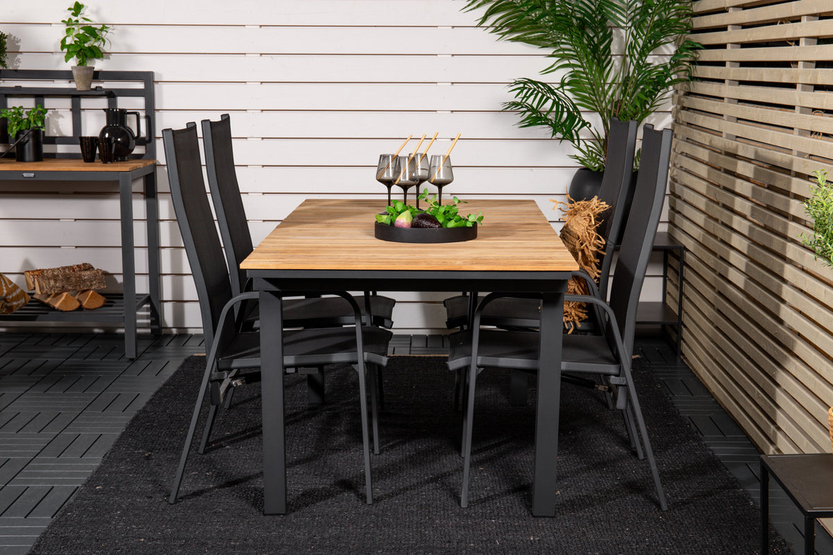 Copacabana & Mexico Reclinerstole Sort + Spisebord 90x180/240