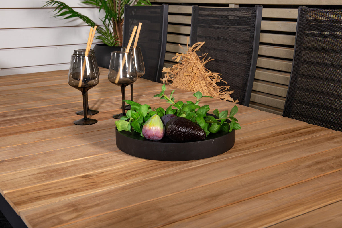 Copacabana & Mexico Reclinerstole Sort + Spisebord 90x180/240