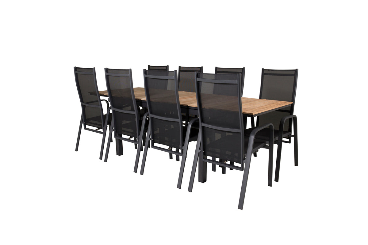 Copacabana & Mexico Reclinerstole Sort + Spisebord 90x180/240