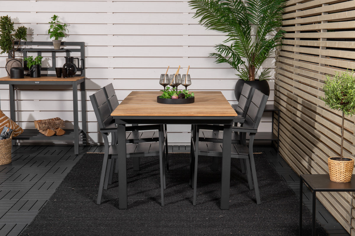 Levels & Mexico Spisestole Sort + Spisebord 160 x 90