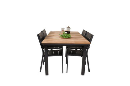 Levels & Mexico Spisestole Sort + Spisebord 160 x 90