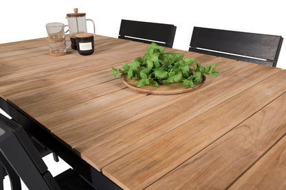 Levels & Mexico Spisestole Sort + Spisebord 160 x 90