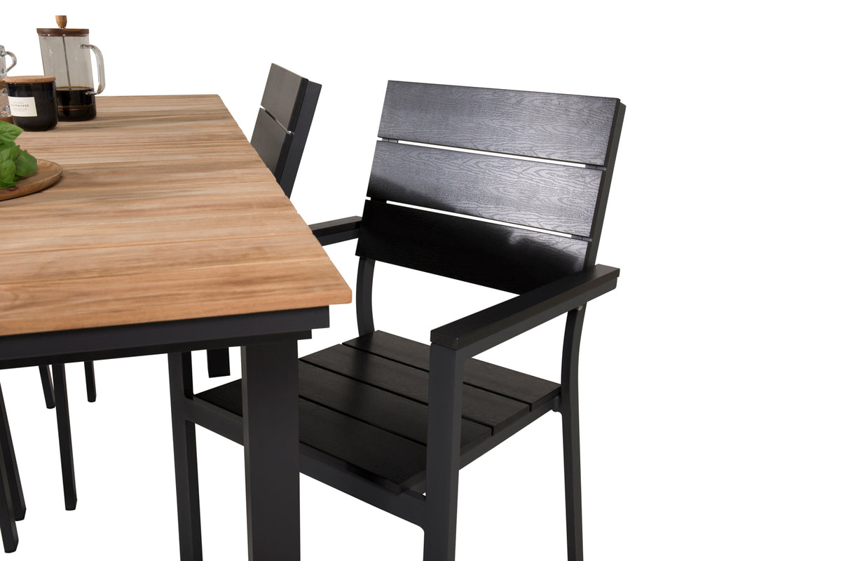 Levels & Mexico Spisestole Sort + Spisebord 160 x 90