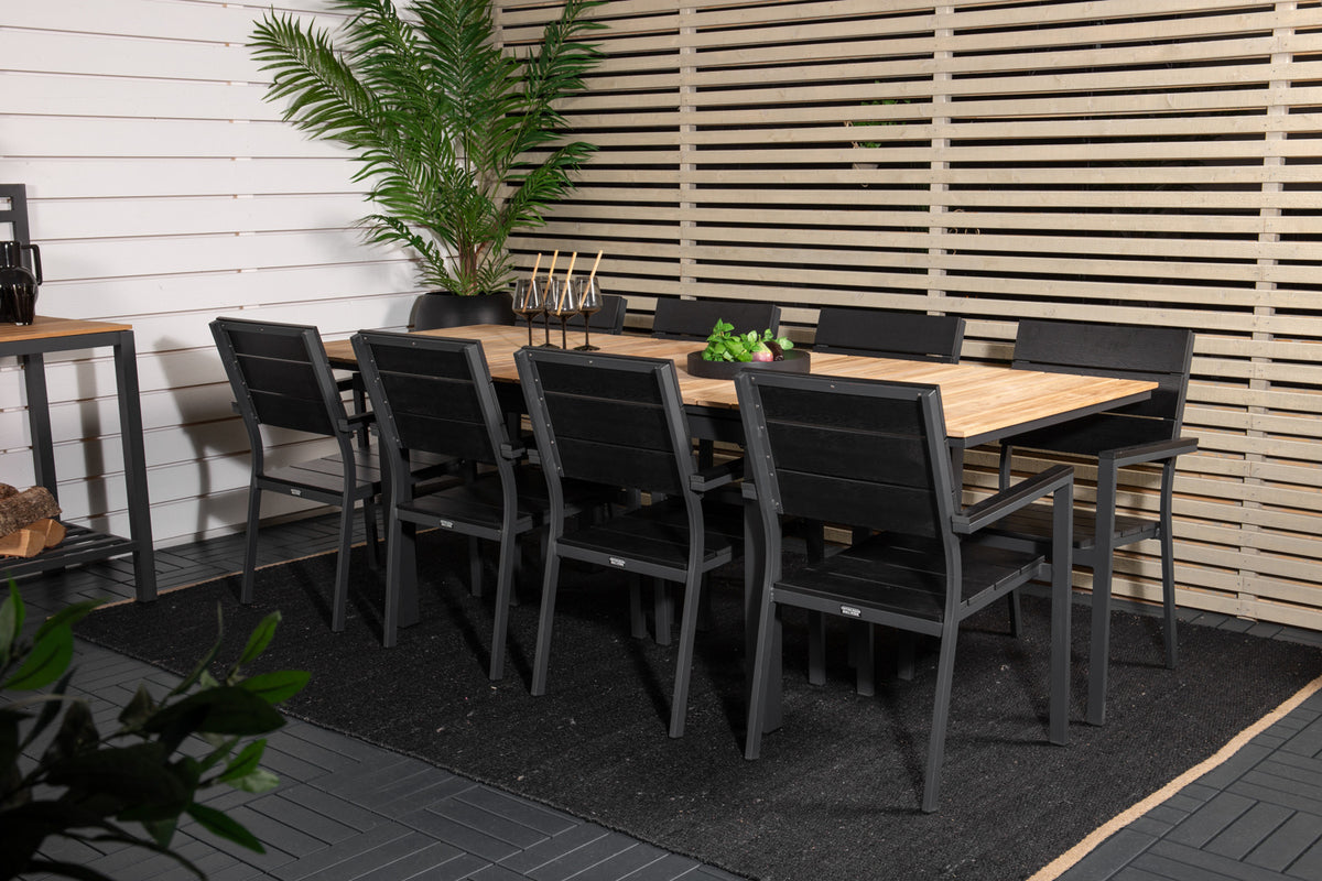 Levels & Mexico Spisestole Sort + Spisebord 160 x 90