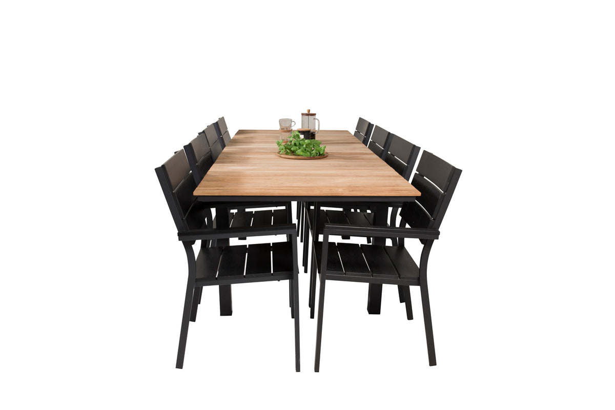 Levels & Mexico Spisestole Sort + Spisebord 160 x 90