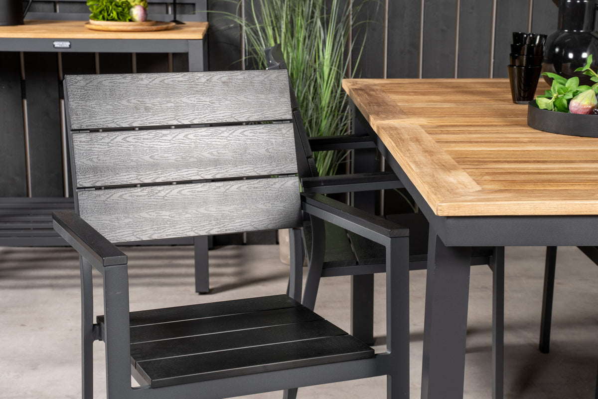 Levels & Panama Spisestole Sort + Spisebord 160 x 90