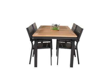 Levels & Panama Spisestole Sort + Spisebord 160 x 90