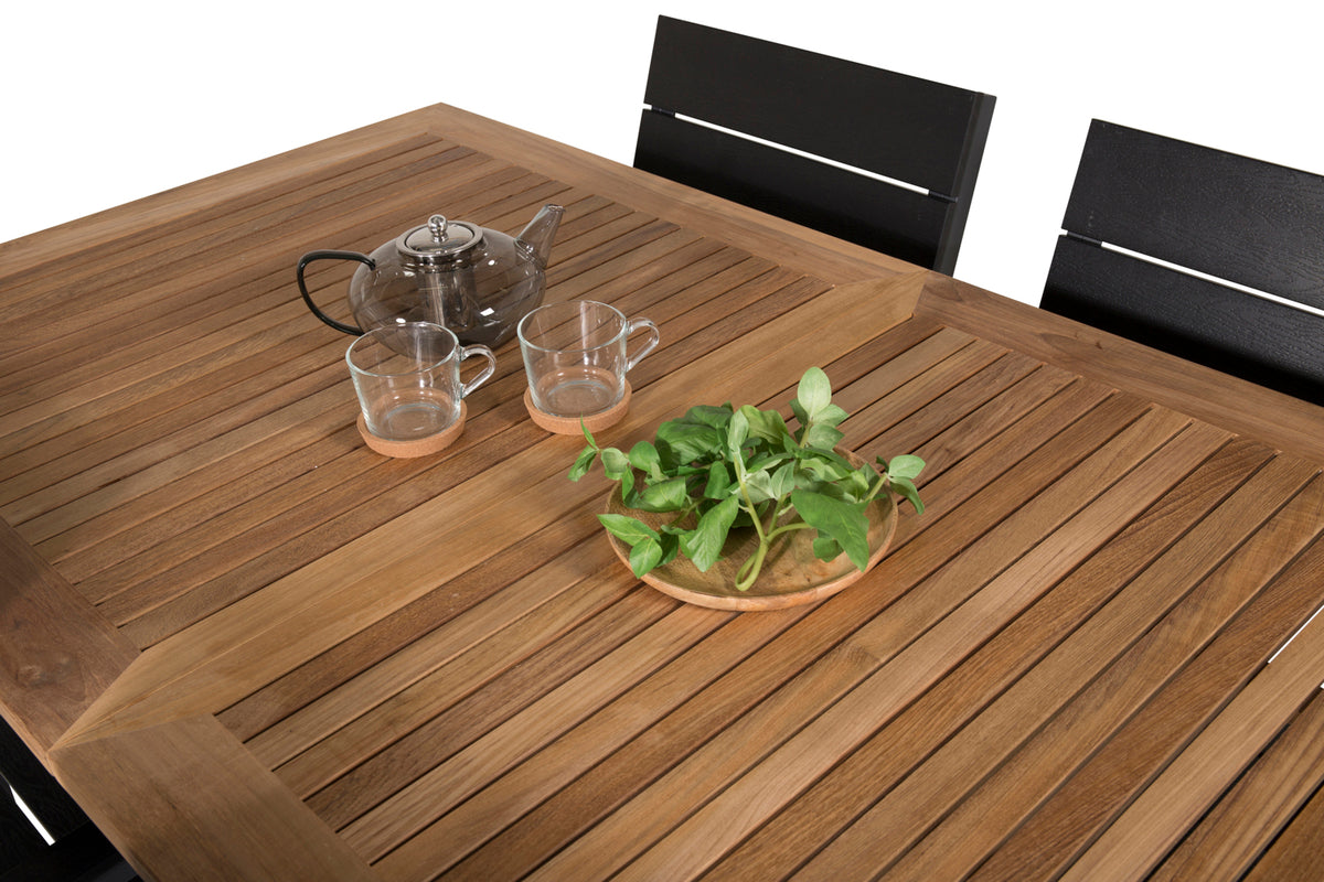 Levels & Panama Spisestole Sort + Spisebord 160 x 90