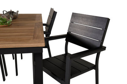 Levels & Panama Spisestole Sort + Spisebord 160 x 90