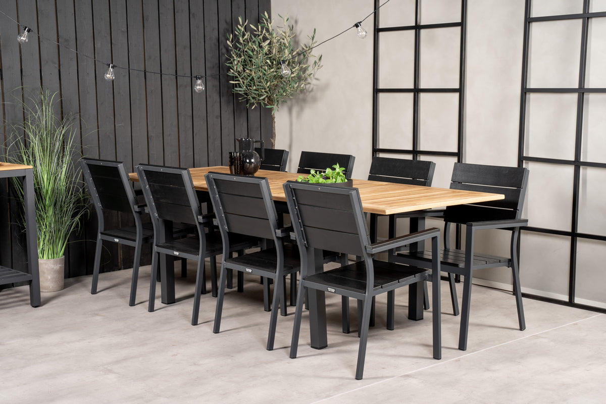 Levels & Panama Spisestole Sort + Spisebord 160 x 90