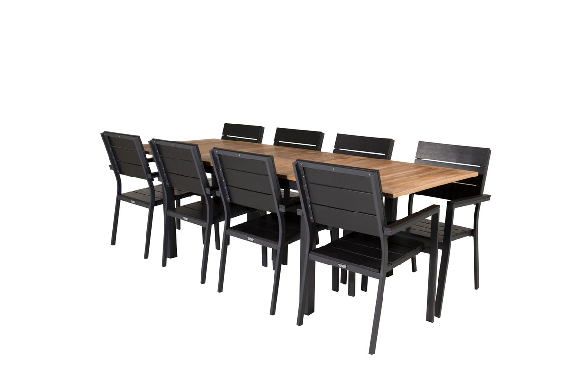 Levels & Panama Spisestole Sort + Spisebord 160 x 90