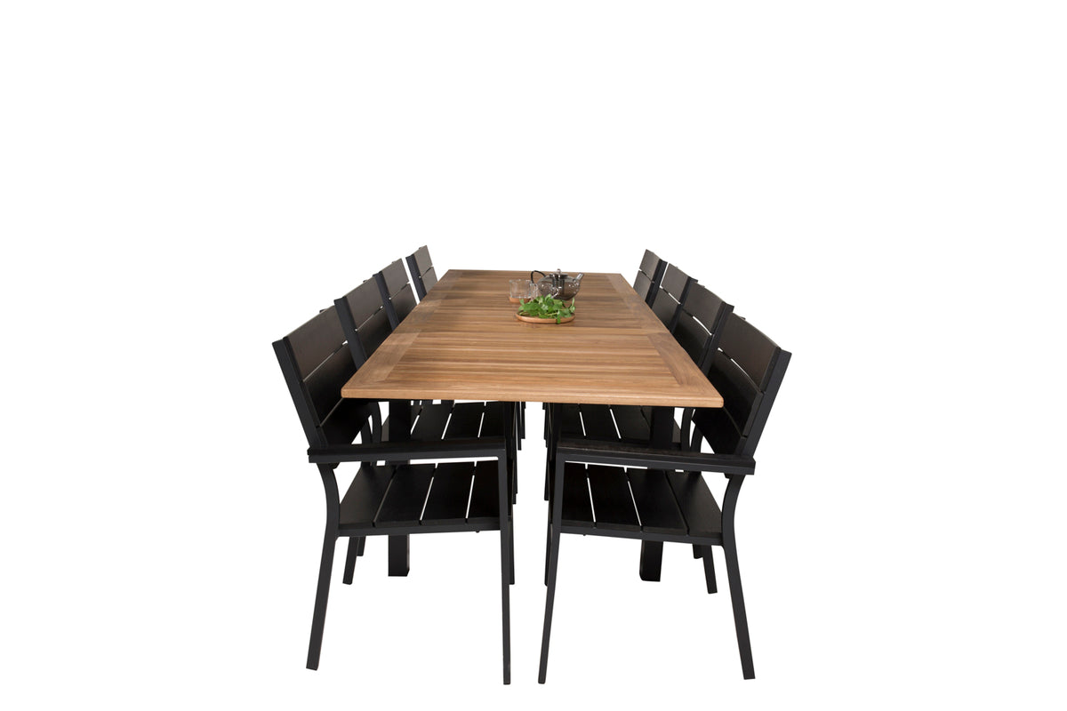 Levels & Panama Spisestole Sort + Spisebord 160 x 90