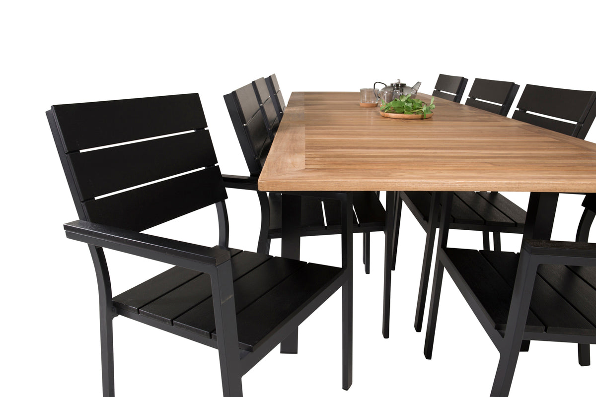 Levels & Panama Spisestole Sort + Spisebord 160 x 90