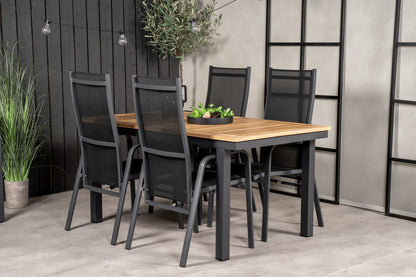 Copacabana & Panama Reclinerstole Sort + Spisebord 160 x 90