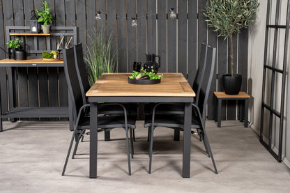 Copacabana & Panama Reclinerstole Sort + Spisebord 160 x 90