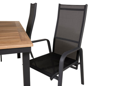 Copacabana & Panama Reclinerstole Sort + Spisebord 160 x 90