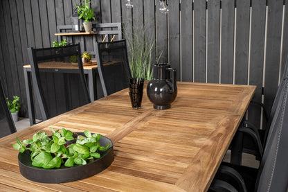 Copacabana & Panama Reclinerstole Sort + Spisebord 160 x 90