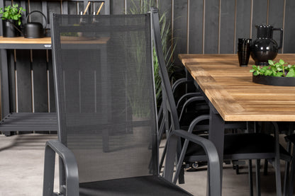 Copacabana & Panama Reclinerstole Sort + Spisebord 160 x 90