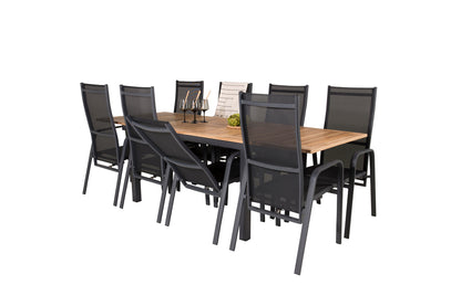 Copacabana & Panama Reclinerstole Sort + Spisebord 160 x 90