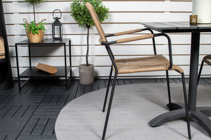 Venture Home Colorado & Lindos Cafebord 70x70 + Spisebordsstole Brun