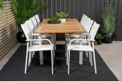 Santorini & Panama Spisestole Hvid + Spisebord 160 x 90