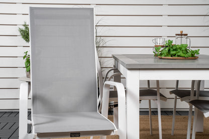Albany & Copacabana Spisebord 152x90 + Reclinerstole Grå