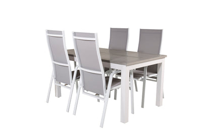 Albany & Copacabana Spisebord 152x90 + Reclinerstole Grå