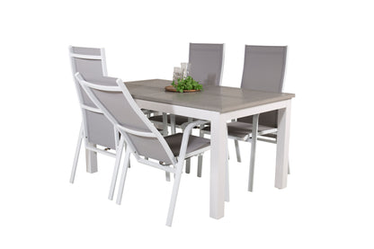 Albany & Copacabana Spisebord 152x90 + Reclinerstole Grå