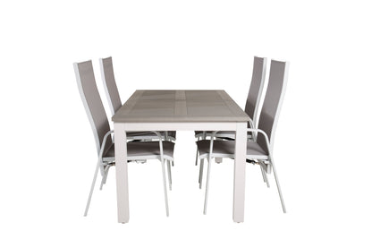 Albany & Copacabana Spisebord 152x90 + Reclinerstole Grå