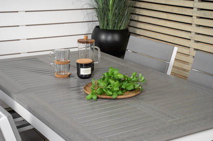 Albany & Levels Spisebord 152x90 + Spisestole Grå