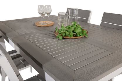 Albany & Levels Spisebord 152x90 + Spisestole Grå