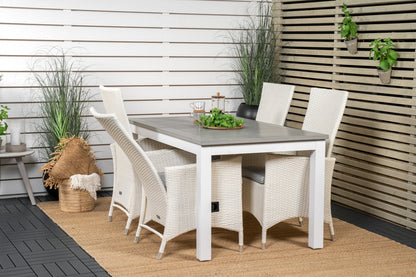 Albany & Padova Spisebord 152x90 + Reclinerstole Hvid