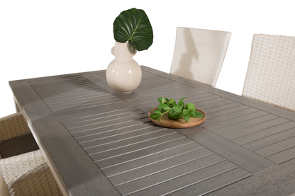 Albany & Padova Spisebord 152x90 + Reclinerstole Hvid