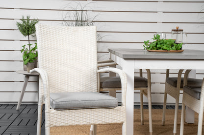 Albany & Anna Spisebord 152x90 + Spisestole Hvid