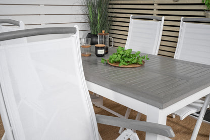 Albany Spisebord 152x90 + Positionsstole Hvid