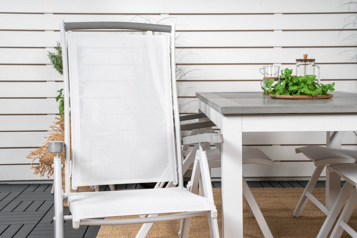 Albany Spisebord 152x90 + Positionsstole Hvid