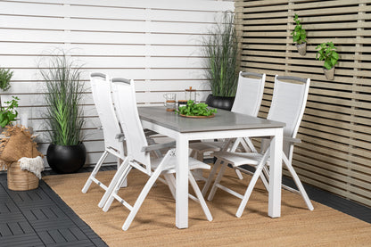 Albany Spisebord 152x90 + Positionsstole Hvid