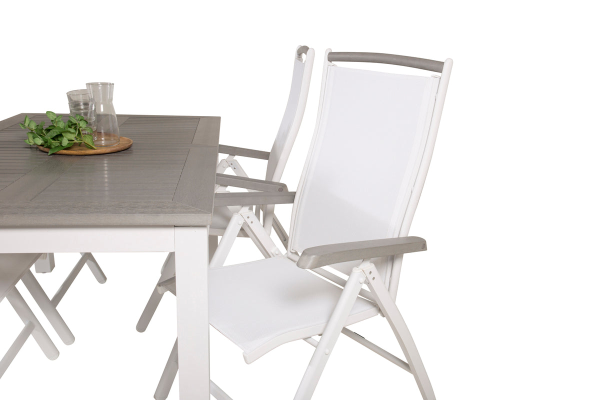 Albany Spisebord 152x90 + Positionsstole Hvid
