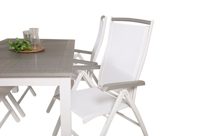 Albany Spisebord 152x90 + Positionsstole Hvid