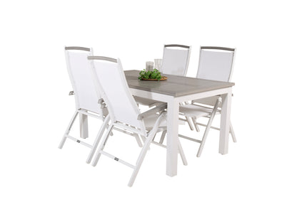 Albany Spisebord 152x90 + Positionsstole Hvid