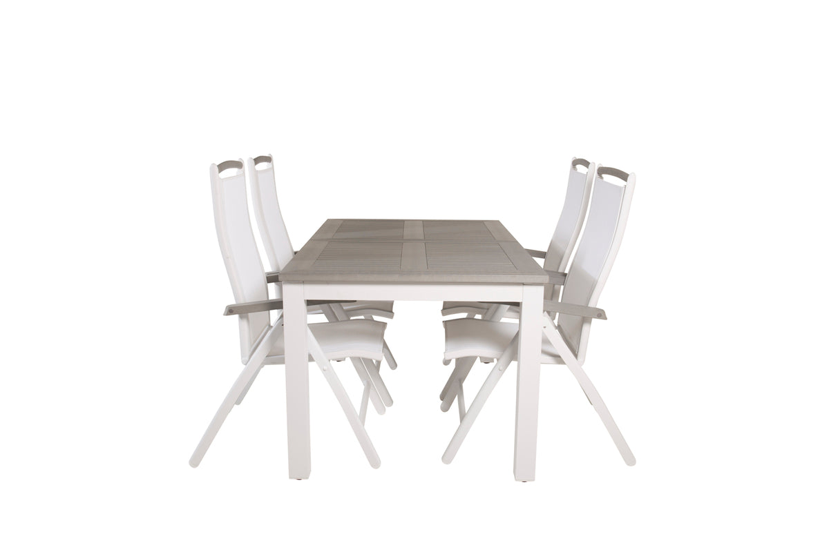 Albany Spisebord 152x90 + Positionsstole Hvid