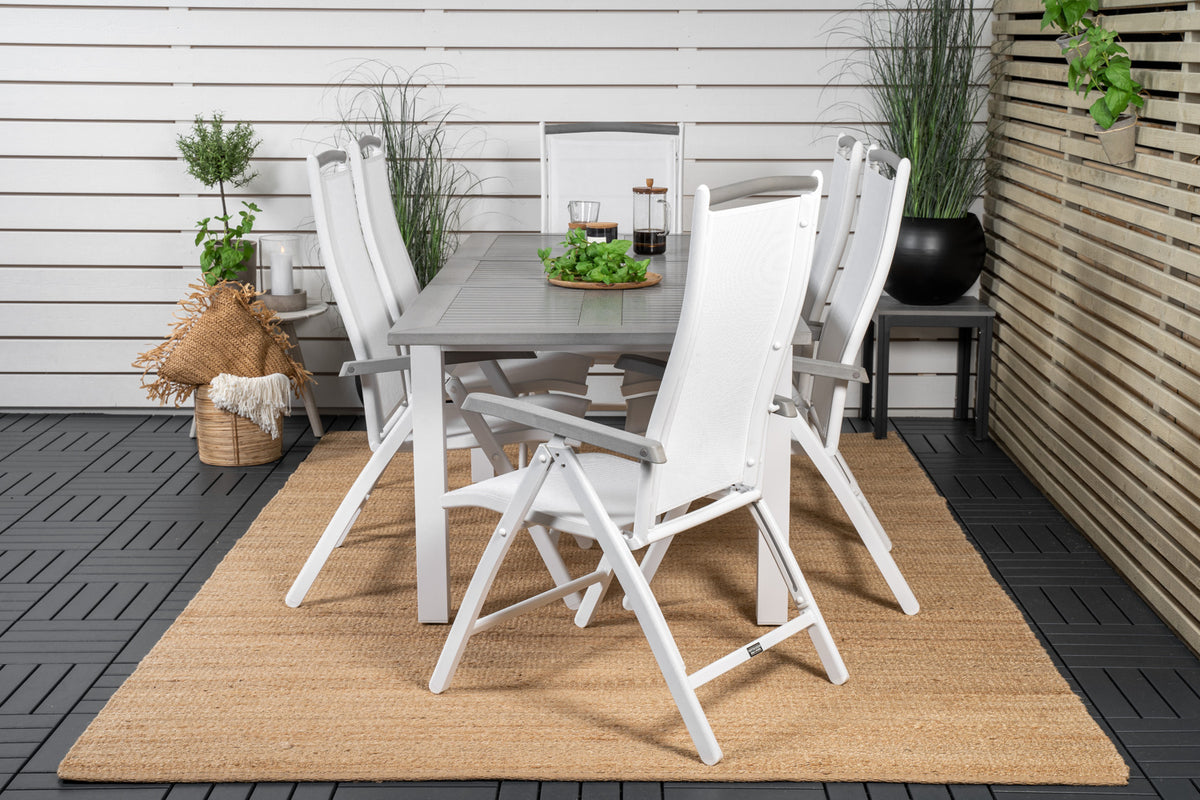 Albany Spisebord 152x90 + Positionsstole Hvid