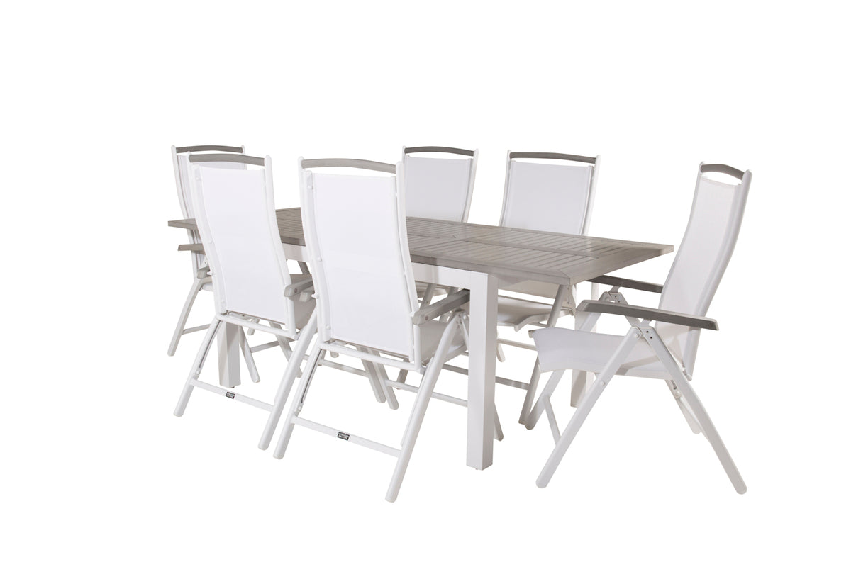 Albany Spisebord 152x90 + Positionsstole Hvid