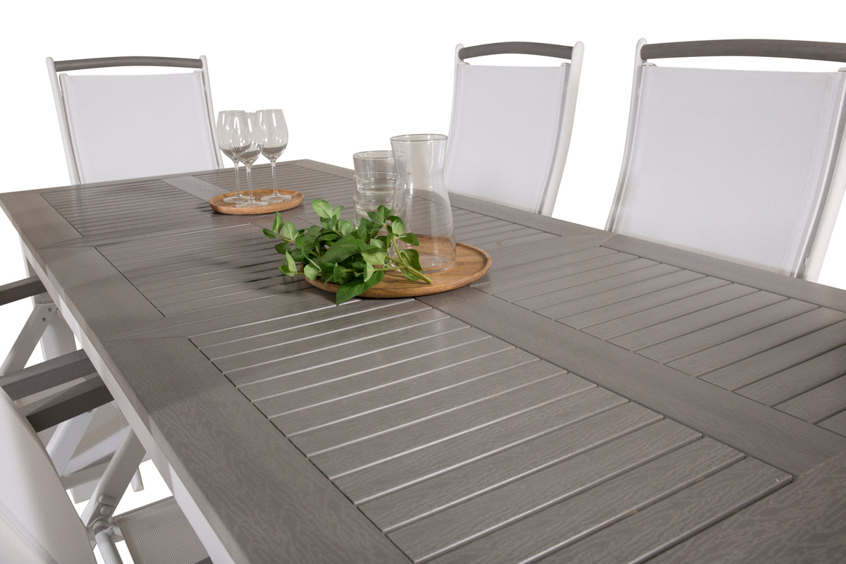 Albany Spisebord 152x90 + Positionsstole Hvid