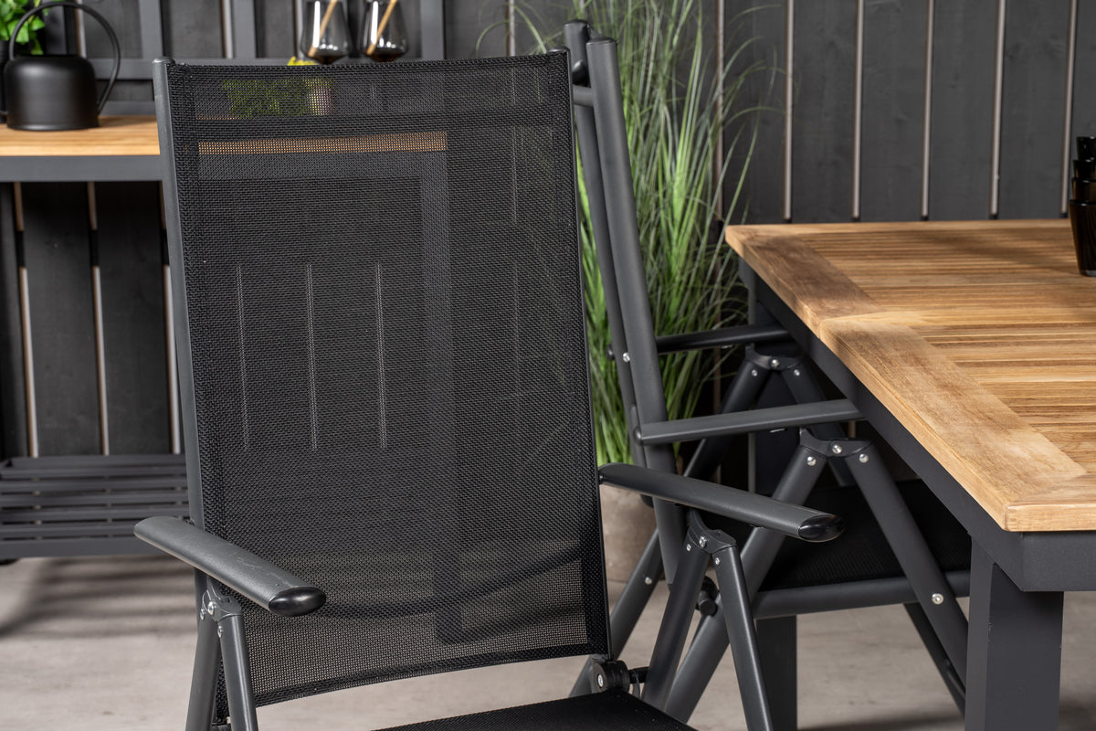 Panama & Break Spisebord 160 x 90 + Positionsstole Sort