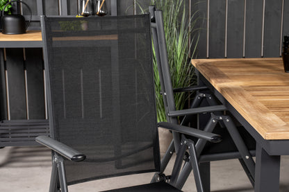 Panama & Break Spisebord 160 x 90 + Positionsstole Sort