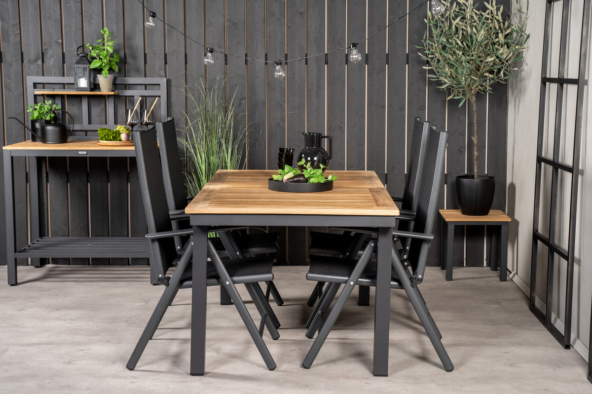 Panama & Break Spisebord 160 x 90 + Positionsstole Sort