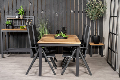 Panama & Break Spisebord 160 x 90 + Positionsstole Sort